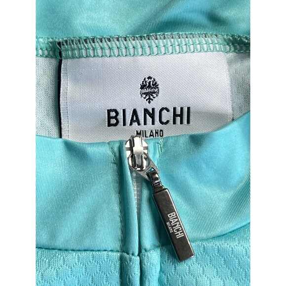 Bianchi Milano Women’s XL Cycling Jersey Short Sleeve Eagle Crown Made in Italy - Picture 7 of 10